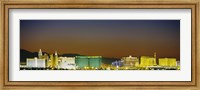 Framed Las Vegas skyline at night, Nevada