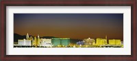 Framed Las Vegas skyline at night, Nevada