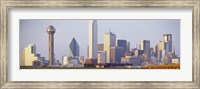 Framed Buildings in a city, Dallas
