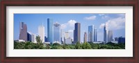 Framed Houston Skyline, Texas