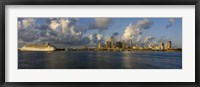 Framed Cruise ship docked at a harbor, Miami, Florida, USA