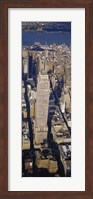 Framed Aerial View Of Empire State Building, Manhattan