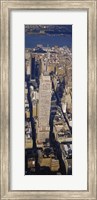 Framed Aerial View Of Empire State Building, Manhattan
