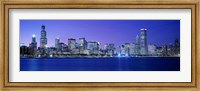 Framed Bright Blue View of Chicago from the Water