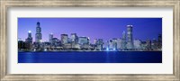Framed Bright Blue View of Chicago from the Water