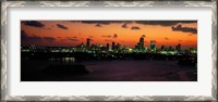Framed Miami at night, Florida