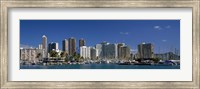 Framed Honolulu, Hawaii Skyline