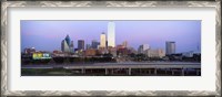 Framed Dallas on a cloudy day, TX