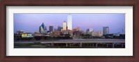 Framed Dallas on a cloudy day, TX