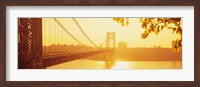 Framed Bridge across the river, George Washington Bridge, New York City