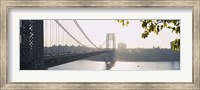 Framed George Washington Bridge in black and white, New York City