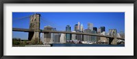 Framed USA, New York, Brooklyn Bridge