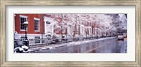 Framed Winter, Snow In Washington Square, NYC, New York City, New York State, USA