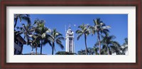 Framed Low angle view of a tower, Aloha Tower, Oahu, Honolulu, Hawaii, USA