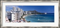 Framed Buildings at the waterfront, Waikiki Beach, Honolulu, Oahu, Maui, Hawaii, USA