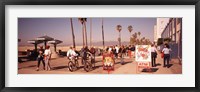 Framed People Walking On The Sidewalk, Venice, Los Angeles, California, USA