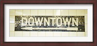 Framed USA, New York City, subway sign