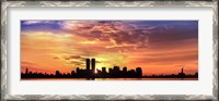 Framed US, New York City, skyline, sunrise