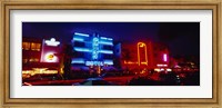 Framed Low Angle View Of A Hotel Lit Up At Night, Miami, Florida, USA