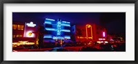 Framed Low Angle View Of A Hotel Lit Up At Night, Miami, Florida, USA