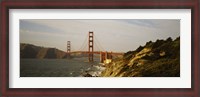 Framed Bridge over a bay, Golden Gate Bridge, San Francisco, California
