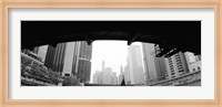 Framed Low angle view of buildings, Chicago, Illinois, USA