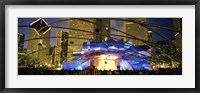 Framed USA, Illinois, Chicago, Millennium Park, Pritzker Pavilion, Spectators watching the show