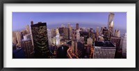 Framed USA, Illinois, Chicago, Chicago River, High angle view of the city