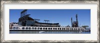 Framed USA, California, San Francisco, SBC Ballpark, Stadium near the water