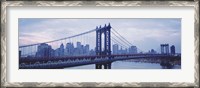 Framed Skyscrapers In A City, Manhattan Bridge, NYC, New York City, New York State, USA