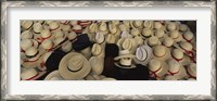 Framed High Angle View Of Hats In A Market Stall, San Francisco El Alto, Guatemala