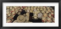 Framed High Angle View Of Hats In A Market Stall, San Francisco El Alto, Guatemala