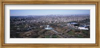 Framed Aerial View Of World's Fair Globe, From Queens Looking Towards Manhattan, NYC, New York City, New York State, USA