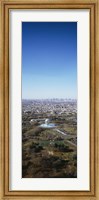 Framed Aerial View Of Worlds Fair Globe, From Queens Looking Towards Manhattan, NYC, New York City, New York State, USA