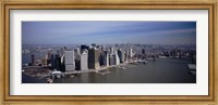 Framed High Angle View Of Skyscrapers In A City, Manhattan, NYC, New York City, New York State, USA