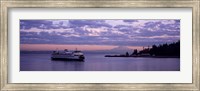 Framed Ferry in the sea, Bainbridge Island, Seattle, Washington State
