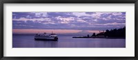 Framed Ferry in the sea, Bainbridge Island, Seattle, Washington State