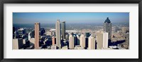 Framed Aerial view of Atlanta skyscrapers, Georgia