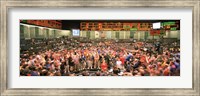 Framed Large group of people on the trading floor, Chicago Board of Trade, Chicago, Illinois, USA