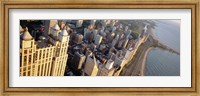 Framed High angle view of a highway along a lake, Lake Shore Drive, Chicago, Illinois, USA