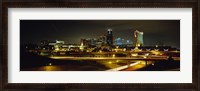 Framed Buildings Lit Up At Night, Kansas City, Missouri, USA