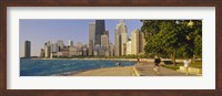 Framed Group of people jogging, Chicago, Illinois, USA