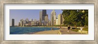 Framed Group of people jogging, Chicago, Illinois, USA