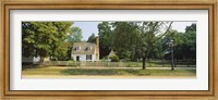 Framed Fence in front of a house, Colonial Williamsburg, Williamsburg, Virginia, USA