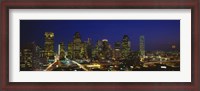 Framed Buildings at Night, Dallas, Texas