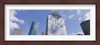 Framed Low angle view of office buildings, Houston, Texas, USA