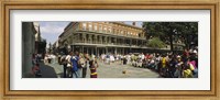 Framed Tourists in front of a building, New Orleans, Louisiana, USA