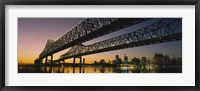 Framed Low angle view of a bridge across a river, New Orleans, Louisiana, USA