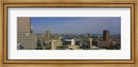 Framed High angle view of skyscrapers in a city, Baltimore, Maryland, USA