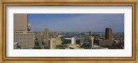 Framed High angle view of skyscrapers in a city, Baltimore, Maryland, USA